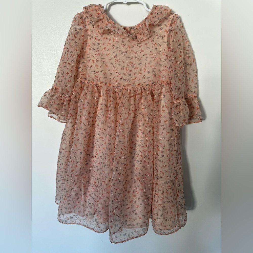 Laura Ashley peach floral dress 6